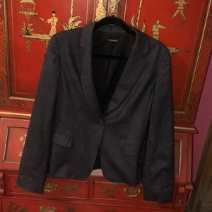 Tahari navy wool blazer size 12